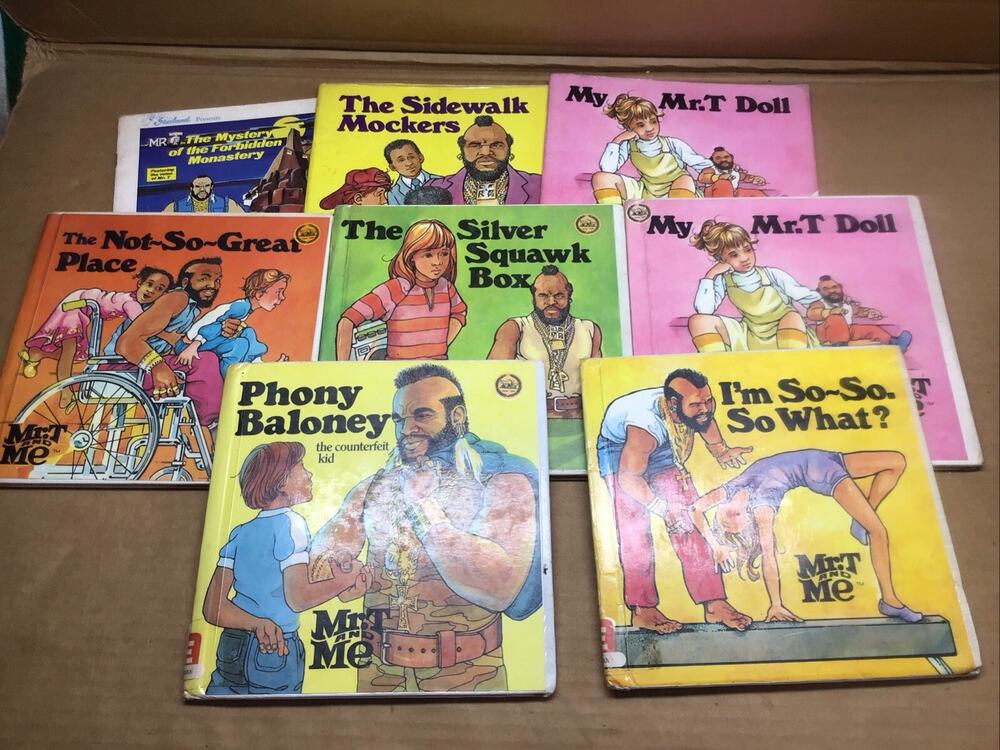 Vintage Mr T Book Lot 1984 1985 Mr T and Me Starland Hardcover Softcover Set HC